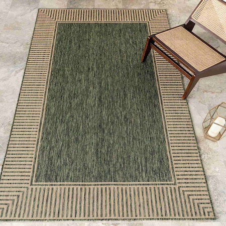 Nuloom Asha Simple Border Indoor/Outdoor Area Rug 8ft x 10ft GBCB02L-8010